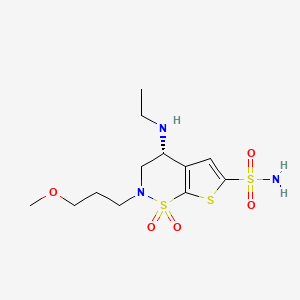brinzolamid etkin maddesinin kimyasal yapı formülü (brinzolamide)