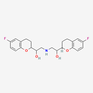 nebivolol + hidroklorotiazid etkin maddesinin kimyasal yapı formülü (nebivolol)