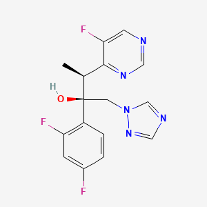 vorikonazol etkin maddesinin kimyasal yapı formülü (voriconazol)