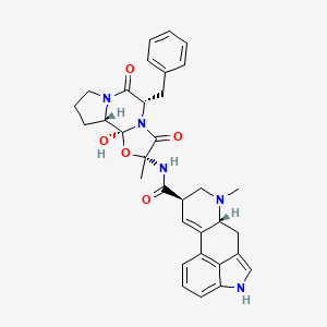 ergotamin + etkin maddesinin kimyasal yapı formülü (ergotamin)