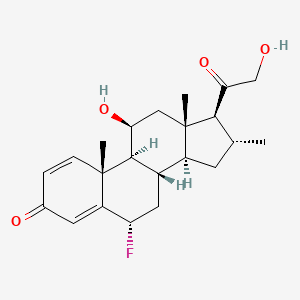 fluokortolon + lidokain etkin maddesinin kimyasal yapı formülü (fluocortolon)
