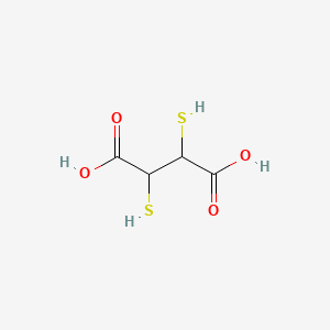 dimerkaptosüksinik asit etkin maddesinin kimyasal yapı formülü (dimercaptosuccinic acid)