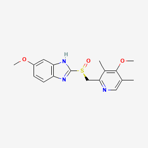 esomeprazol etkin maddesinin kimyasal yapı formülü (esomeprazol)