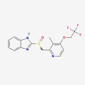 dekslansoprazol etkin maddesinin kimyasal yapı formülü (dexlansoprazol)