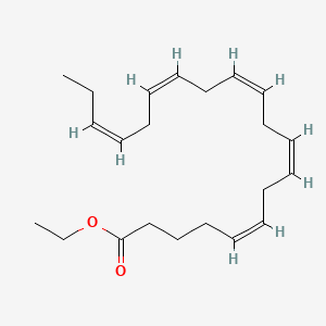 İkosapent etil etkin maddesinin kimyasal yapı formülü (icosapent ethyl)