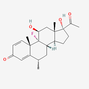 fluorometholon + tetrahidrozoılin + benzalkonyum klorür -oftalmik etkin maddesinin kimyasal yapı formülü (fluorometholon)