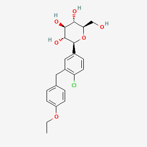 Dapagliflozin, Metformin hidroklorür etkin maddesinin kimyasal yapı formülü (dapagliflozin)