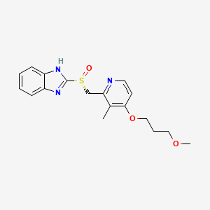 deksrabeprazol etkin maddesinin kimyasal yapı formülü (dexrabeprazole)